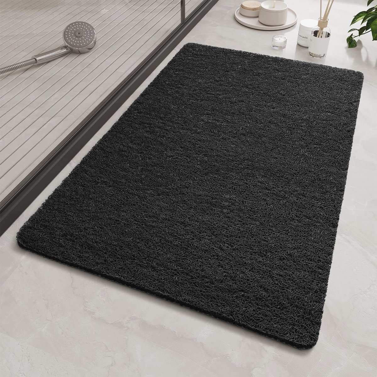 Antislip Loofah Douchemat voor Binnendouche - Zacht Getextureerd PVC Badmat 50x80cm - Anti-Schimmel