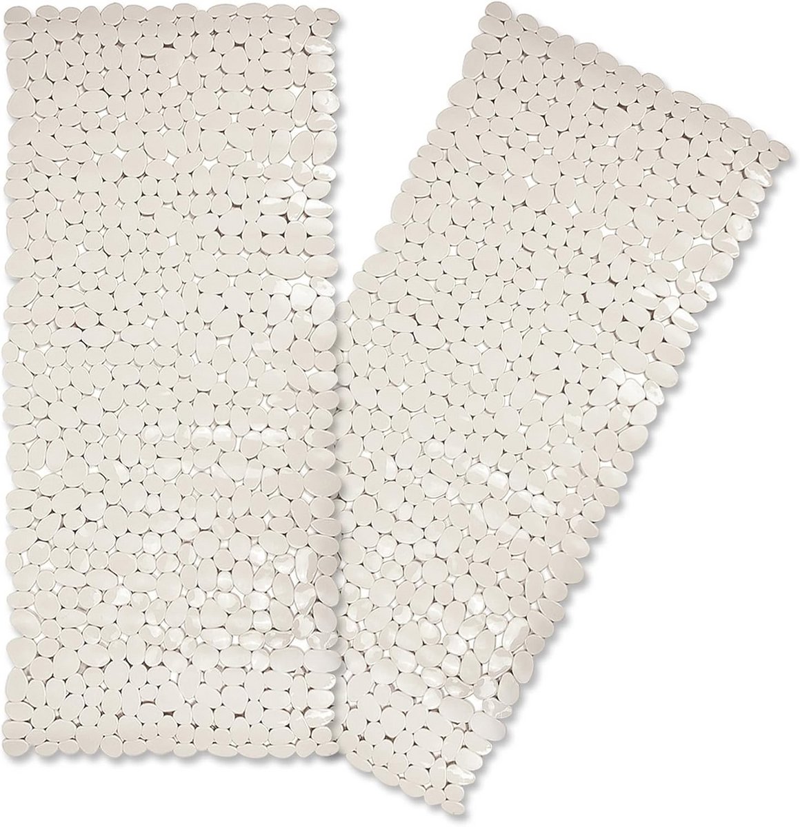 Antislip douchemat met zuignappen - 2 stuks, 91 x 46 cm, kiezelstenen design
