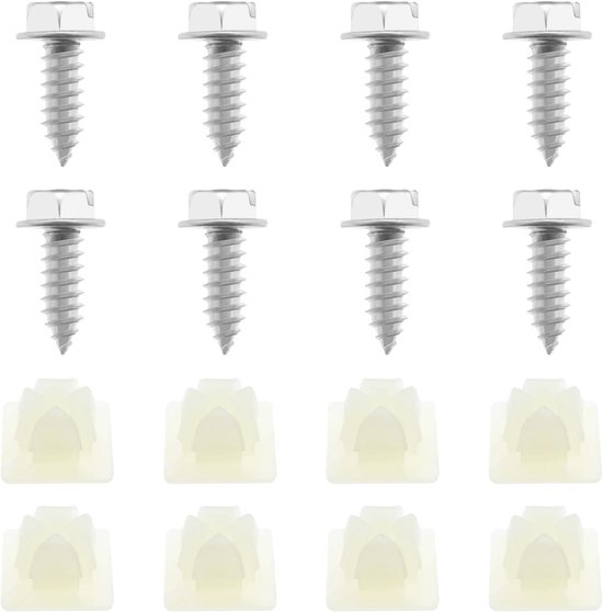 MABAHON Chicago Schroeven Set – 100 Stuks, 5 Maten (4-12 Mm), Platte Kop, Koolstofstaal, Met Nylon Ringen – Voor Lederwerk, Tassen, Albums En Doe-het-zelf