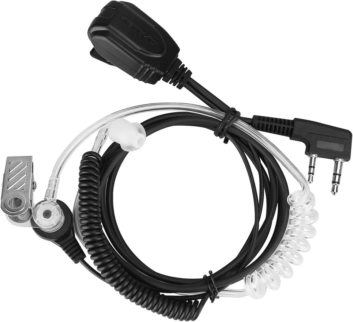 Retevis EAK005 Walkie Talkie Earphone Compatible with 2-Way Radios Retevis RT619 RT622 RT668 RT24 Baofeng UV5R 888s Esynic Two-Way Wireless Headset with Acoustic Tube Coil Design (1 Piece)
