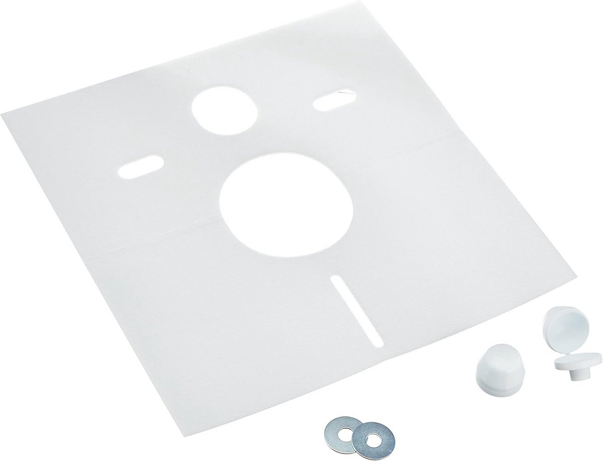 Geluidsisolatieset voor wandtoilet en bidet - Wit, 1-pack