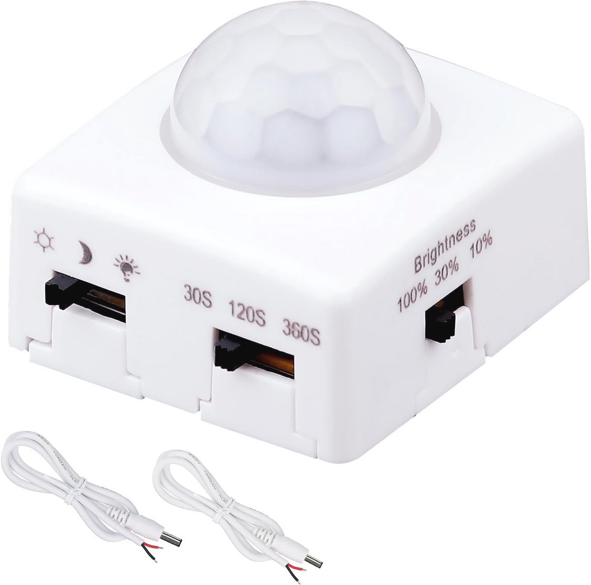 Dimmable PIR Bewegungsmelder Schalter voor LED Verlichting met 3 Verlichtingsmodi, 3 Timing en 3 Helligheidsinstellingen
