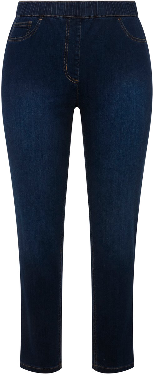 Angel of Style - Dames - Jegging Jule Slim Fit waseffecten elastische tailleband - Blue stone - Maat 100