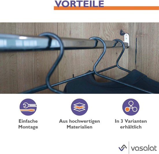 Uitschuifbare Zilveren Kledingstang 71-127 Cm - Zware Stang Voor Het Ophangen Van Kleding Roestvrijstalen Stang Voor Slaapkamer Kledingrek
