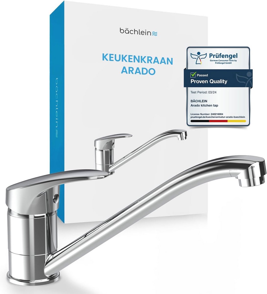 Draaibare Keukenkraan – 360 Graden Chroom Eengreepsmengkraan