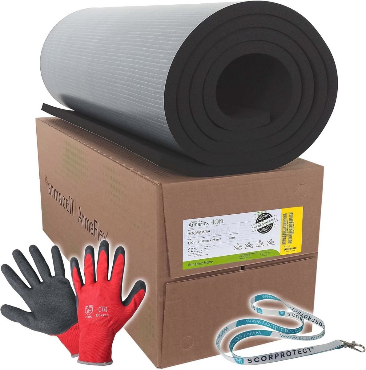 Zelfklevende Isolatiematerialen voor Koel- en Airconditioningsystemen - 19 mm Dikte, 6 m²