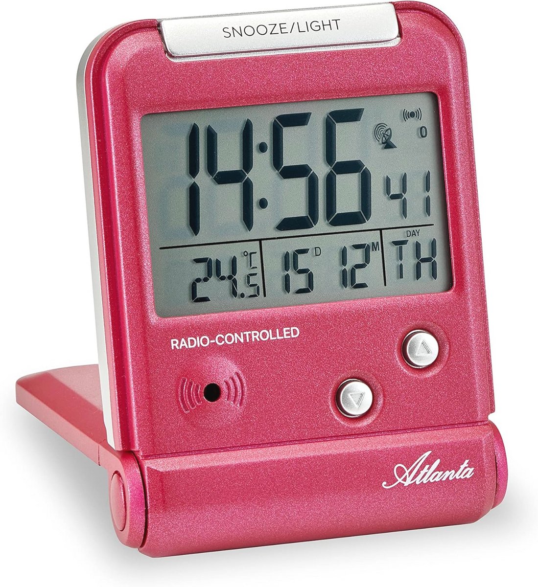 Draadloze wekker met LCD-display en temperatuurfunctie, ideaal voor reizen