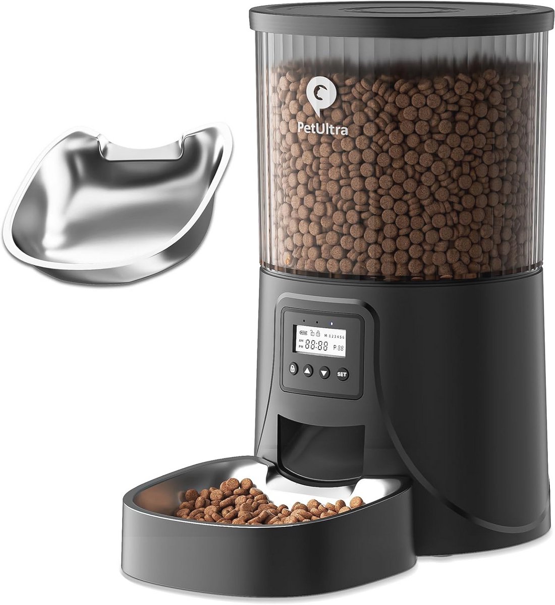 Automatische Voerdispenser voor Katten en Honden met Programmeerbare Portiecontrole en Spraakopname