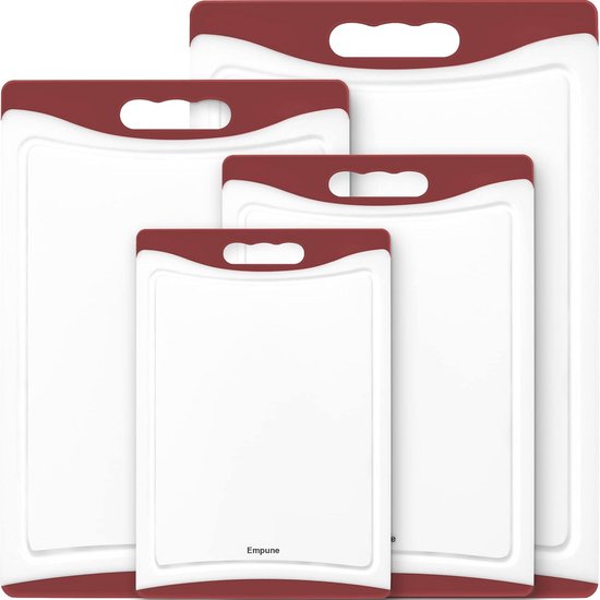 6 Stuks Snijplank Set Ontbijtplankjes van Kunststof, Snijplankenset Kunststof met Antislip Handgrepen BPA-vrij, Klein Plastic Snijplank Set Vaatwasmachinebestendig voor Groenten, Fruit, Vlees Enz