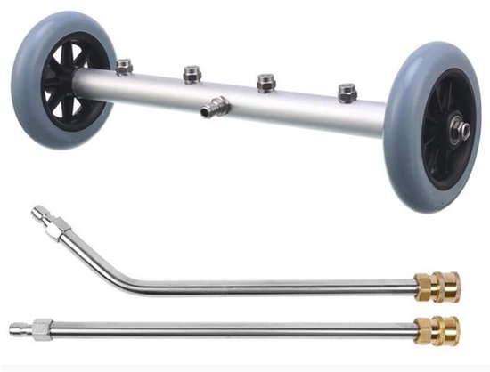 Tools 16 Inch Hogedrukreiniger Onderstelreiniger, Auto Chassis Washer 4000PSI, onder Car Wash, 1/4" Quick Connect, met rechte verlenging en 45° schuine toverstaf — afbeelding 4