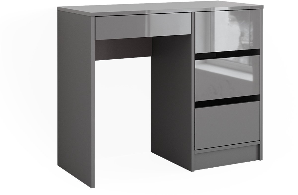 Vicco Sherry Bureau – 90 x 40 cm met laden Hoogglans grijs