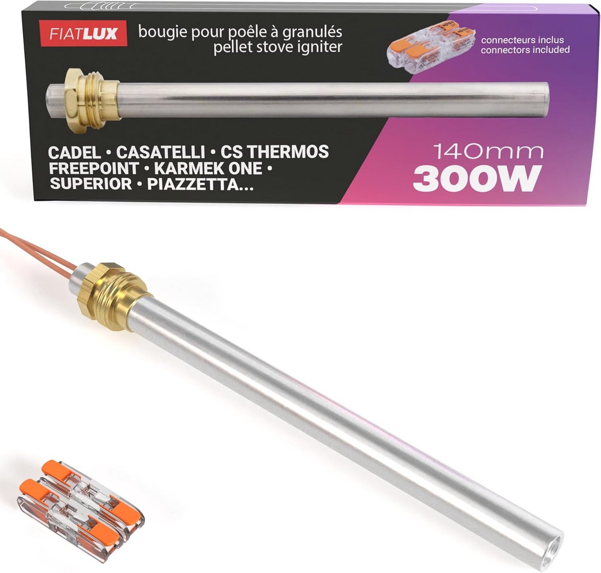 Pelletkachel kaars 300 W 140 mm 9,9 mm diameter