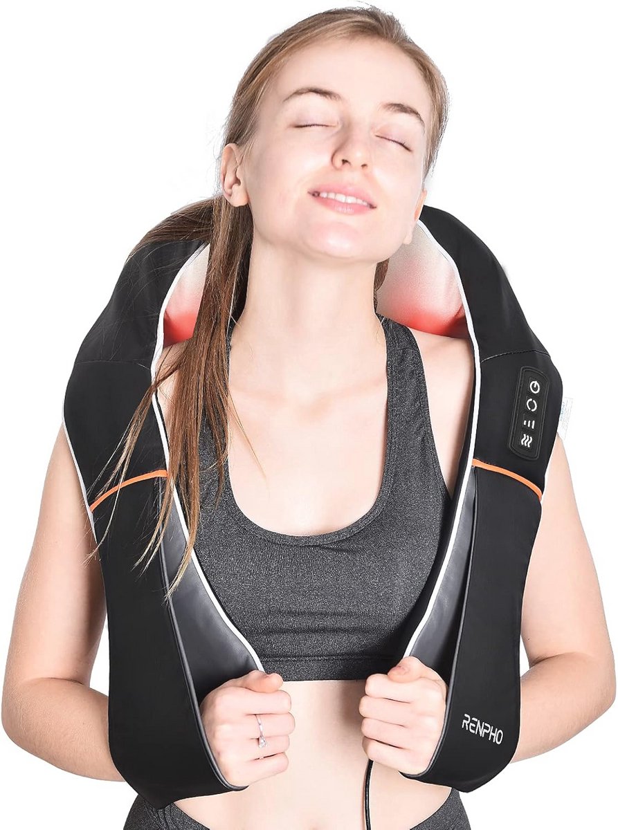 Shiatsu Nek- en Schoudermassageapparaat met Warmte en Diepe Weefselmassage