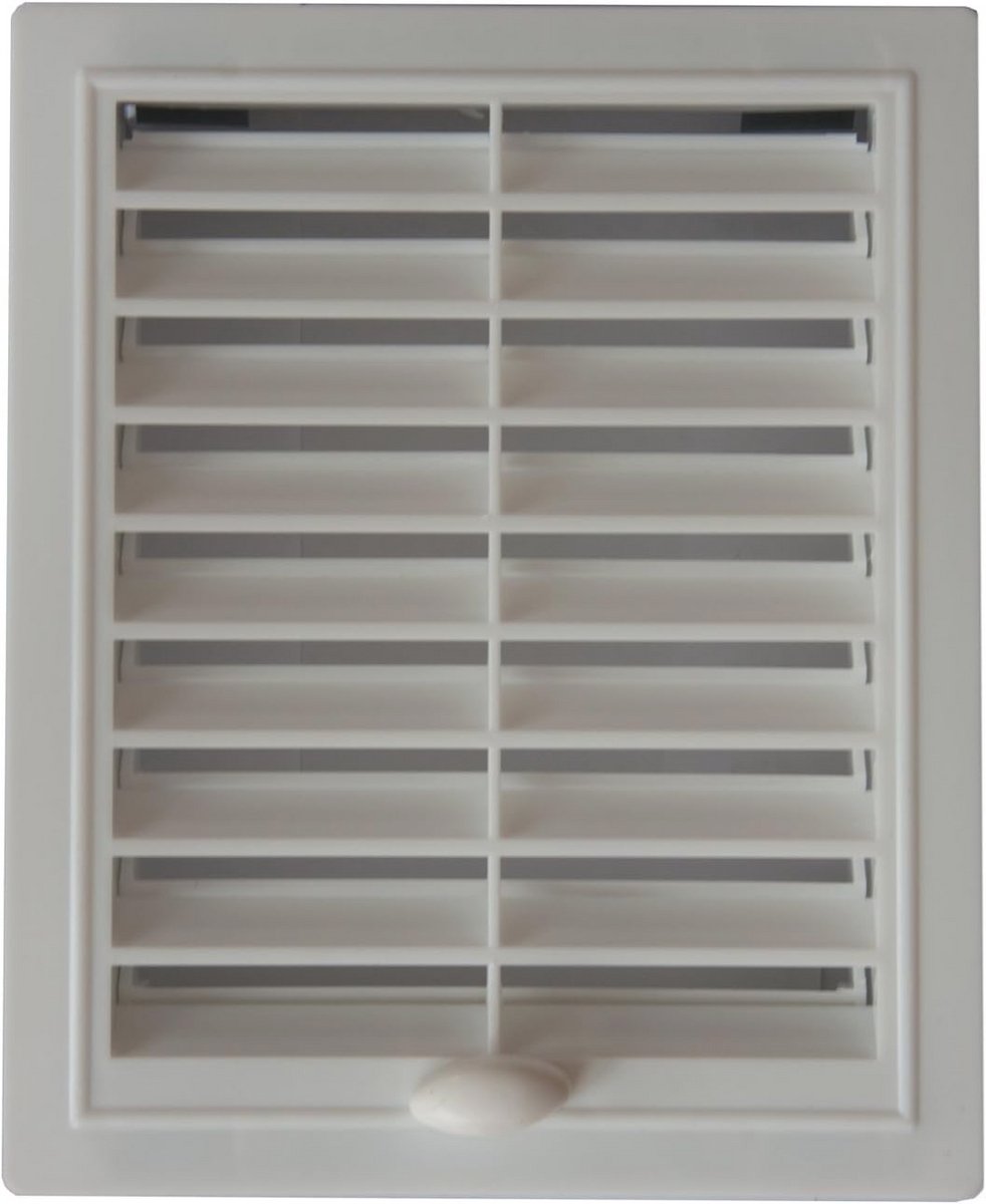 Wit Ventilatierooster met Inbouwframe 150 x 200 mm