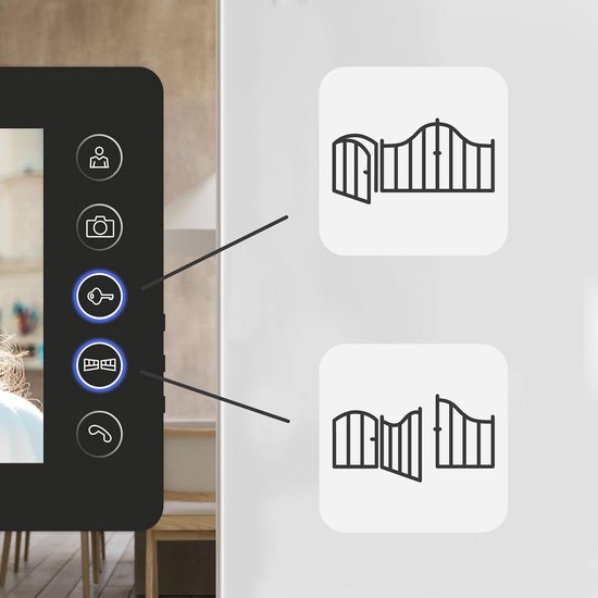 Video Deur Intercom met 7 Inch Kleurenmonitor en RFID — afbeelding 3