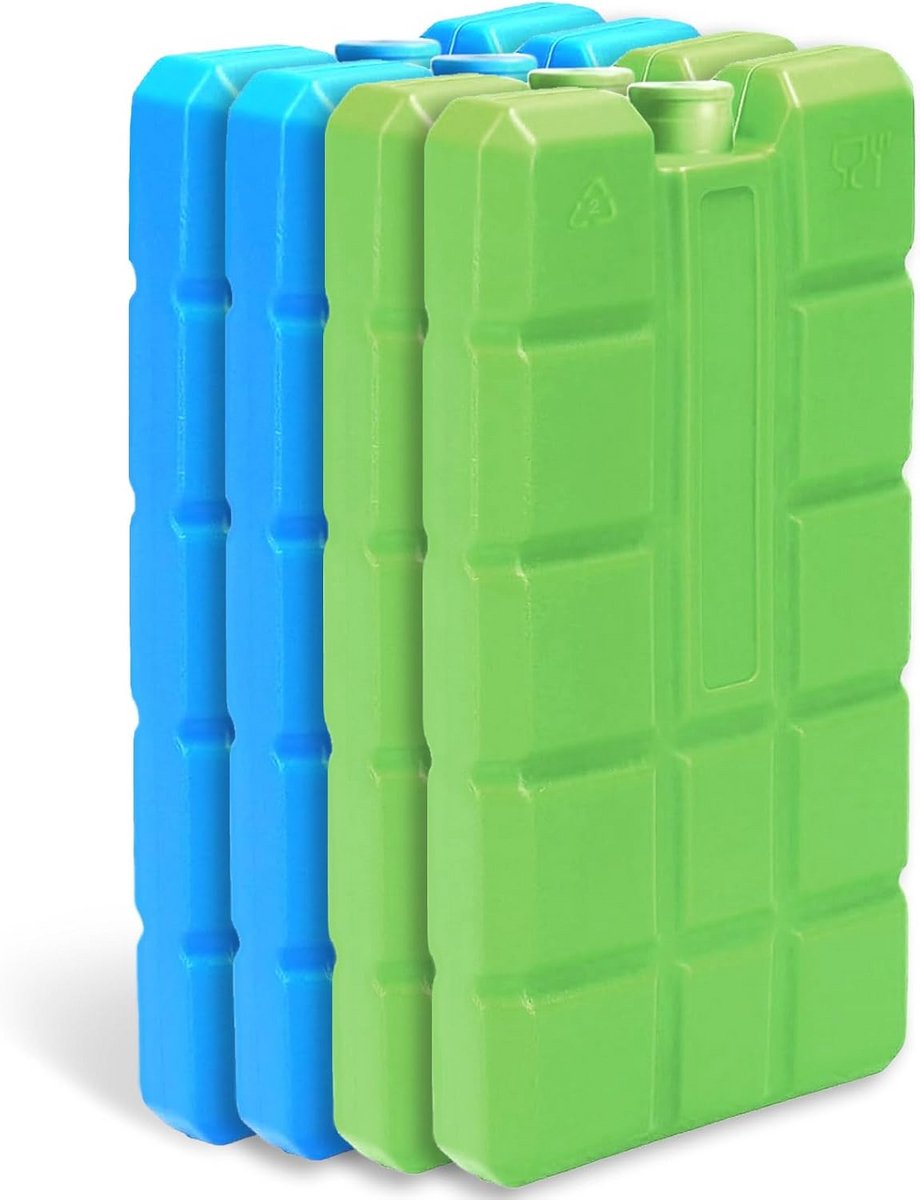 IJsbrood voor koelbox, 4/8 stuks, 200 ml, herbruikbaar, ultradun voor outdooractiviteiten