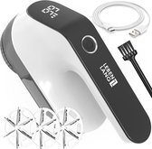 Homtronics Pluisscheerapparaat, Top LED-Verlichting, Elektrisch Pluisscheerapparaat Met Handmatige Pluisborstel, Transparante Container, Digitaal Led-display, Type C-opladen, Voor Kleding, Sjaals