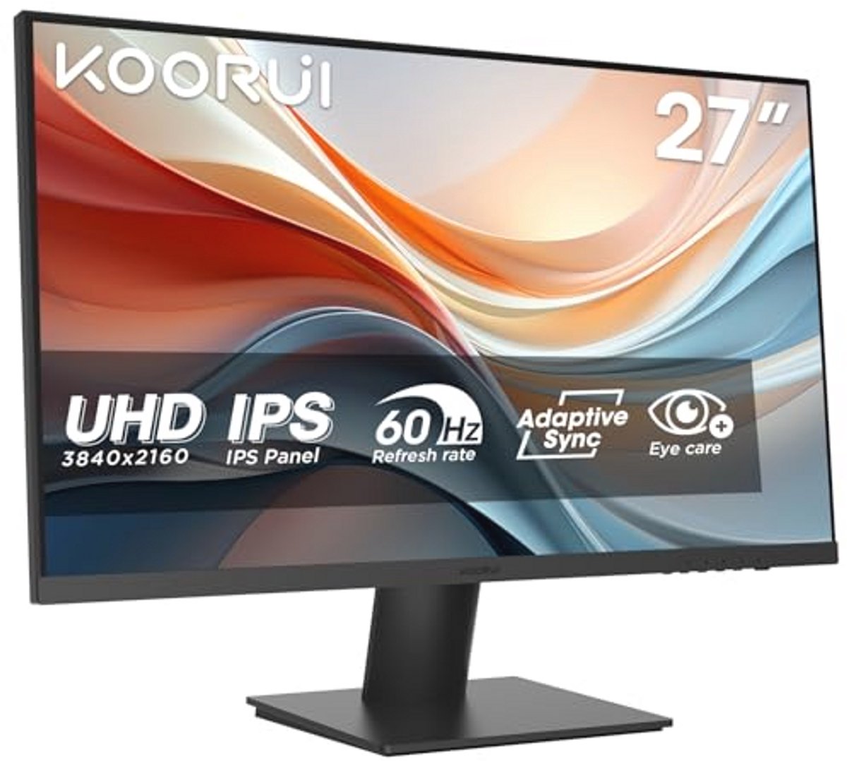 27 inch 4K monitor UHD met IPS, 60Hz, HDR10 en Adaptive Sync - Perfect voor Oogverzorging
