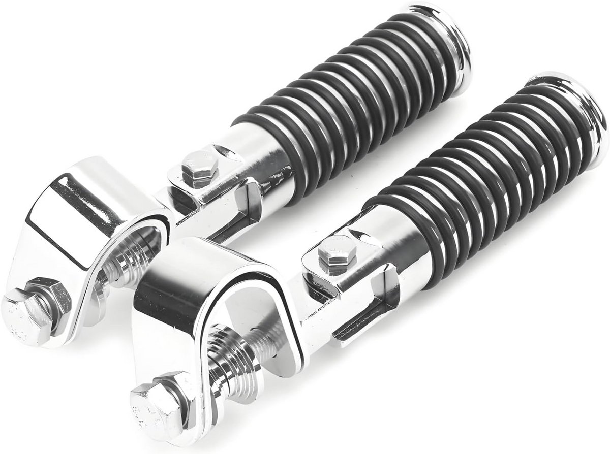 Opvouwbare Motorfiets Voetsteunen 25 mm voor 1 inch Beugel met Klem - Duurzaam en Sterk