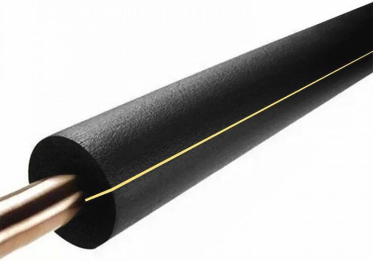 Zelfklevende buisisolatie 2 m - 9 mm dik - Ø 51 mm - Isolatie voor verwarming en sanitair