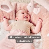 Nattou FanFan Tapis d'éveil Bébé avec arches rond - 90 cm - Tapis d'éveil Bébé - Jouets Bébé - Rebords rembourrés