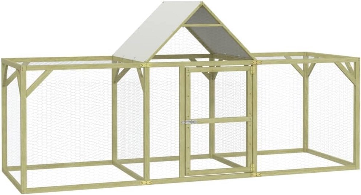 Houten Kippenhok 300x100x150 cm - Dierenhuis voor Kippen en Kleinere Dieren