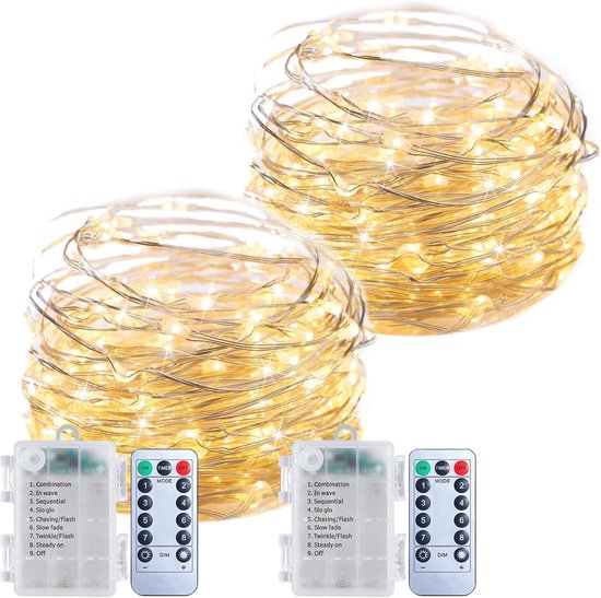 Lichtslinger/lichtsnoer met 10 decoratieve metalen balletjes goud 100 cm op batterijen | Fun en