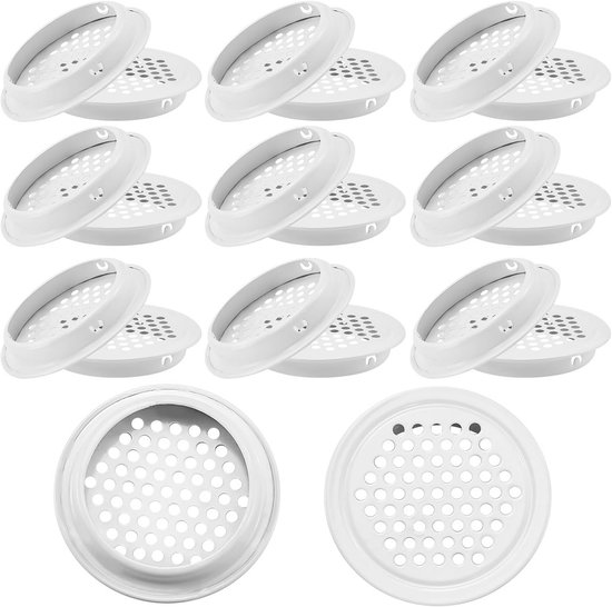 CTRICALVER 30 stuks roestvrijstalen ventilatierooster met ventilatierooster | Ronde vormige, ronde gaasgat|19mm rond ventilatierooster voor keuken, badkamer, kast, kledingkast of schoenenkast