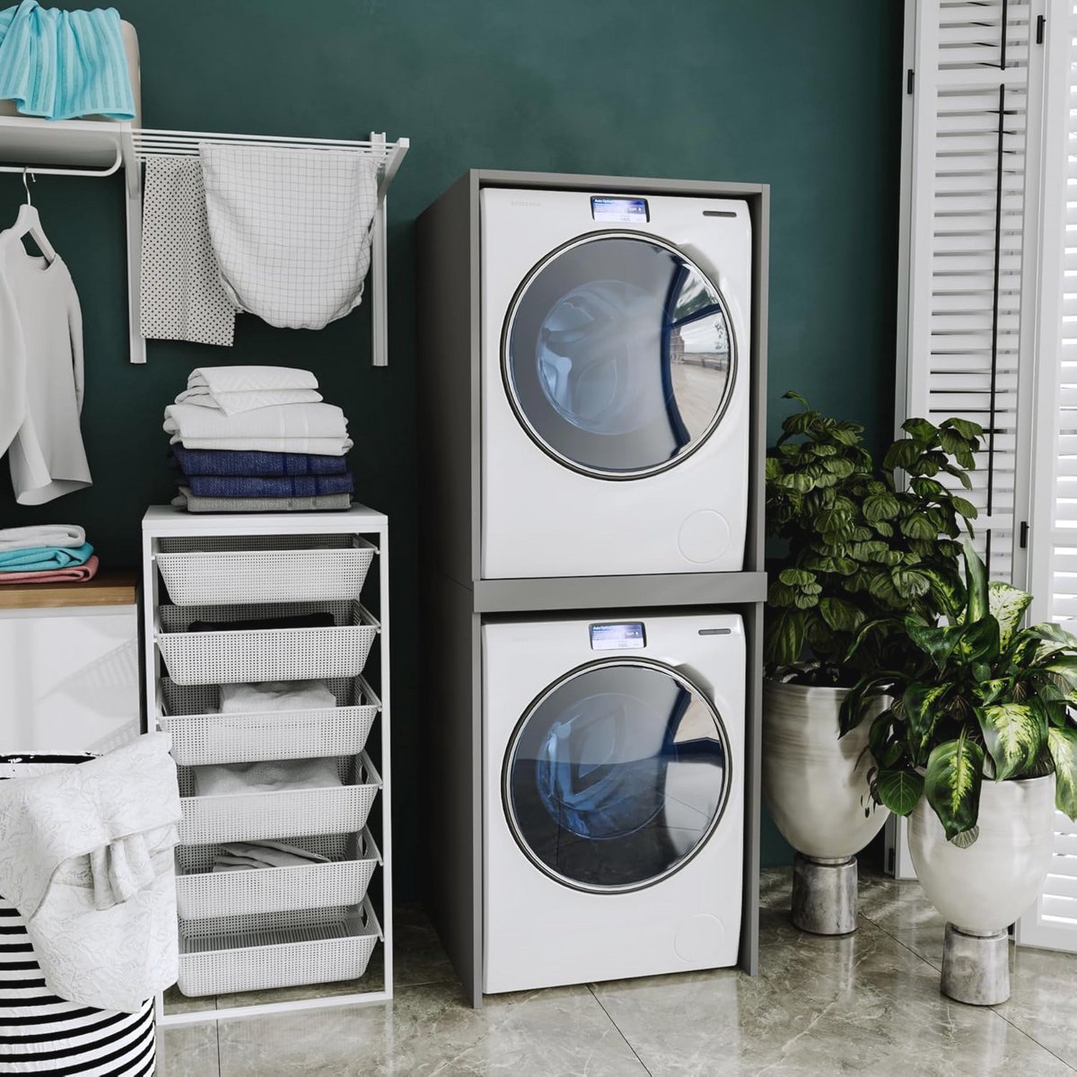 Wasmachinekast voor Optimaal Ruimtegebruik in Wasruimte en Badkamer