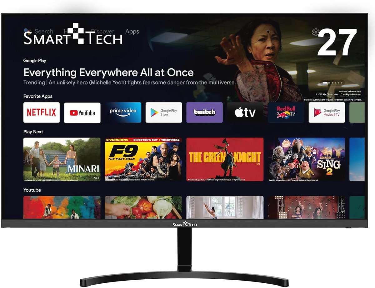 27 Inch PC-monitor met Android 11 en HDMI