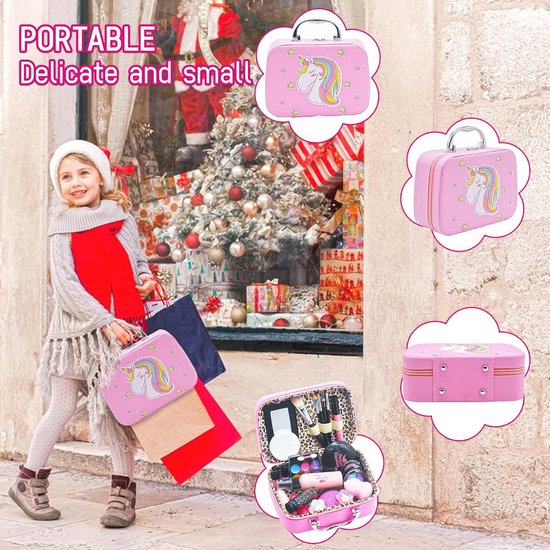 Kinder Make-up Set – Wasbare, Wateroplosbare Cosmetica Voor Meisjes, Prinsessen-speelset Voor 3-12 Jaar