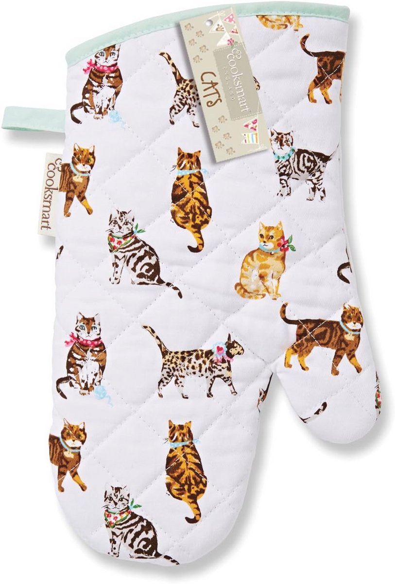 Pannenlap met kattenmotief – Meerkleurige keukenaccessoire voor een vrolijke huisstijl