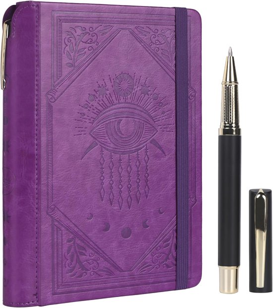 Luxe schrift/notitieboekje harde kaft A5 - zwart - 80 paginas | Fun en