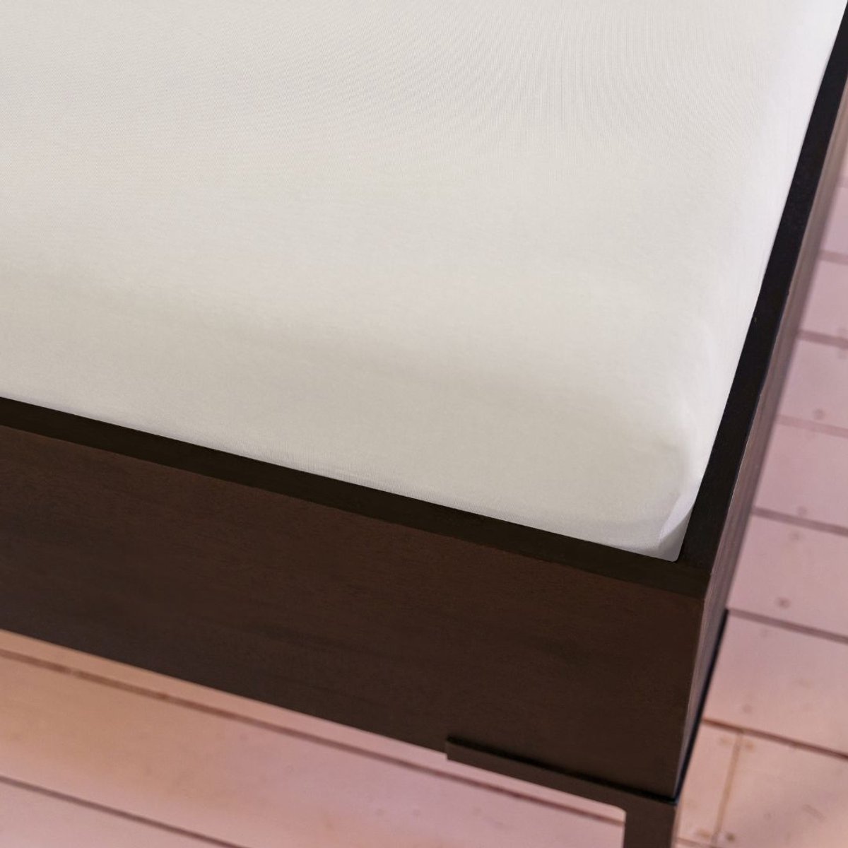 kayori Saiko Splittopper Hoeslaken Premium Jersey - 200x200-220cm - Matrasdikte 12 cm - Biologisch Katoen - Offwhite
