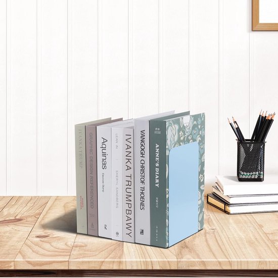 Verstelbare Boekensteunen Roze - 2 Verdelers, Uitschuifbaar Tot 50 Cm, Stevige Metalen Boekensteun Voor Bureau En Plank