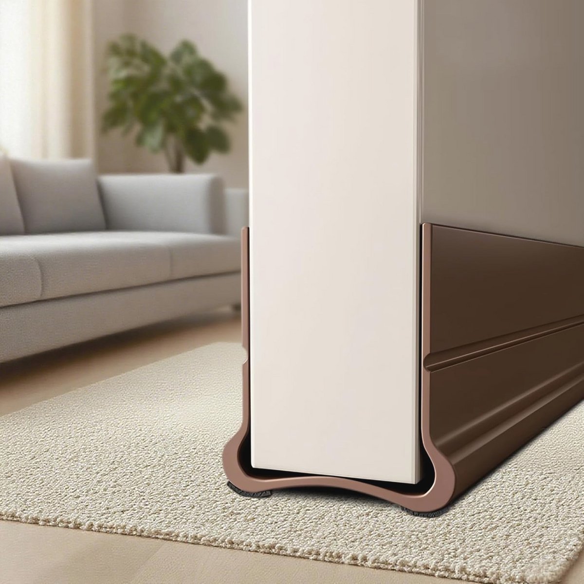 Tochtstrip voor deuren - 93 cm - Siliconen - Deurisolatie en Geluidsisolatie - Voor Deurdikte 3,5 - 5,5 cm