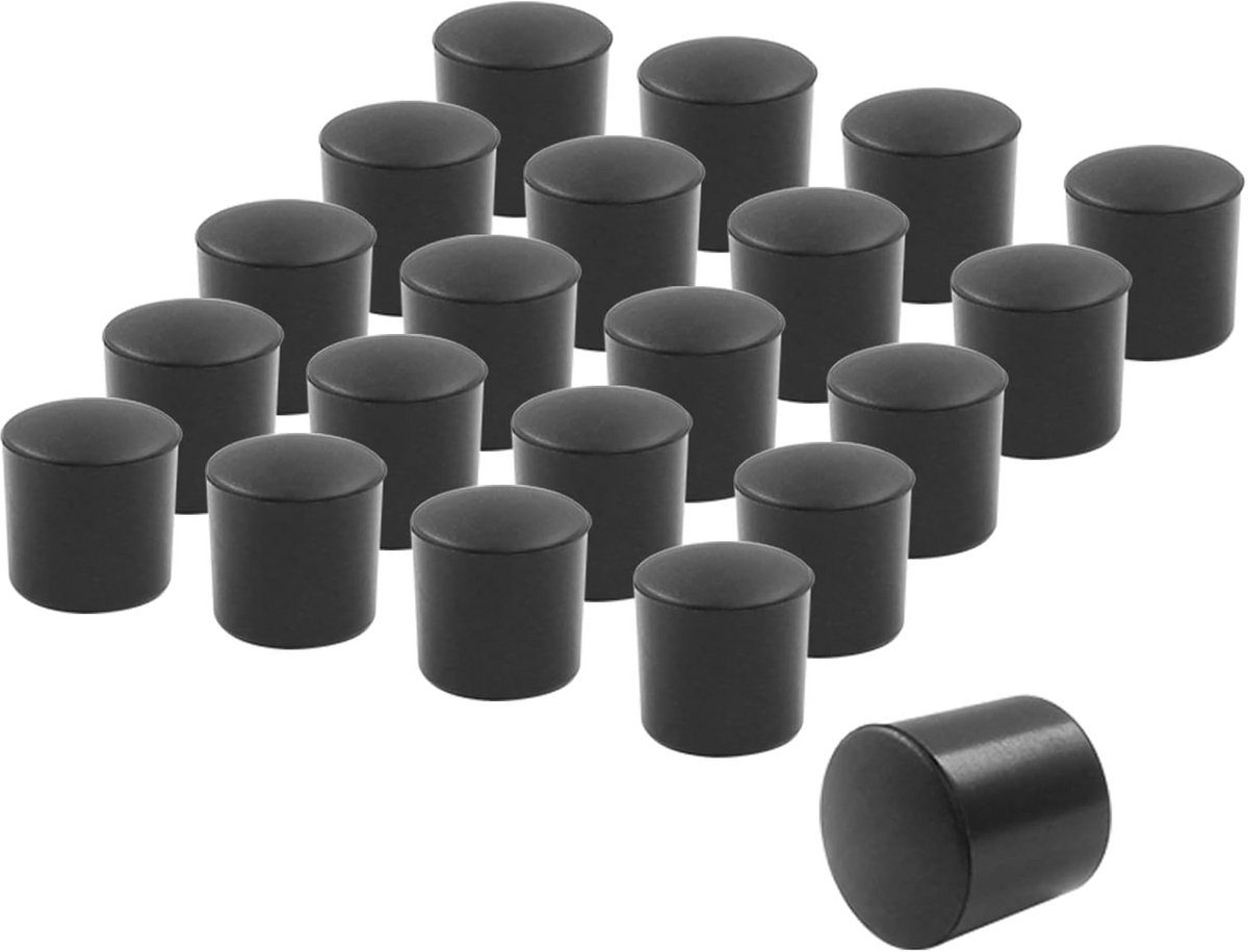 Universele Rubber Deurstopper Vervanging - 24 Stuks Zwart