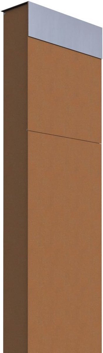 Staande brievenbus van gepoedercoat staal met modern design