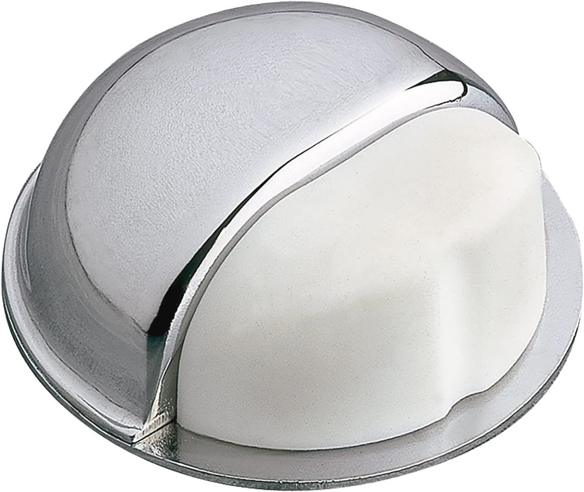Metalen deurstopper met glanzend chroom afwerking - Ø 50 mm