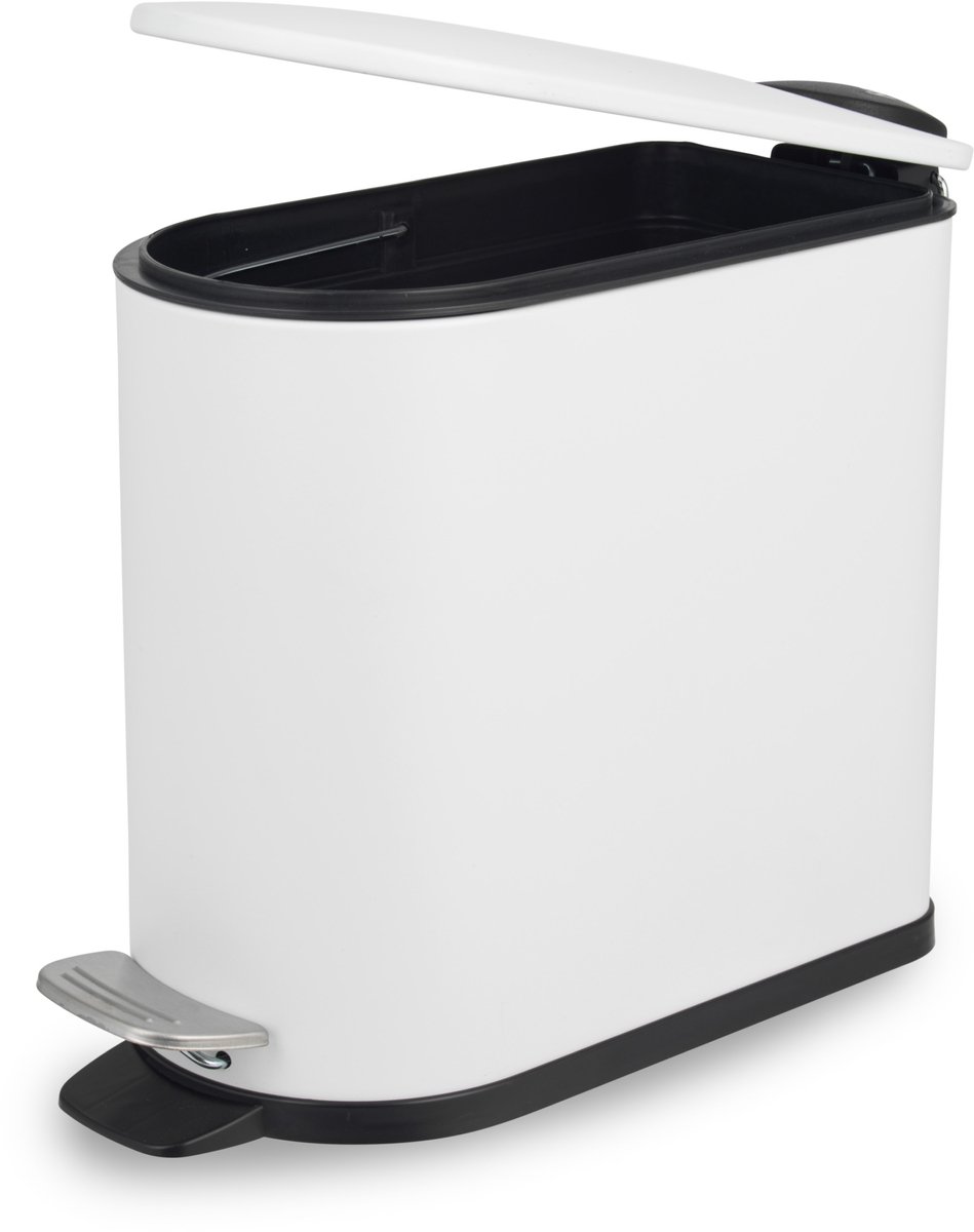 Beldray Badkamer Pedaalemmer | 5L | Zacht Sluitend Deksel | Wit