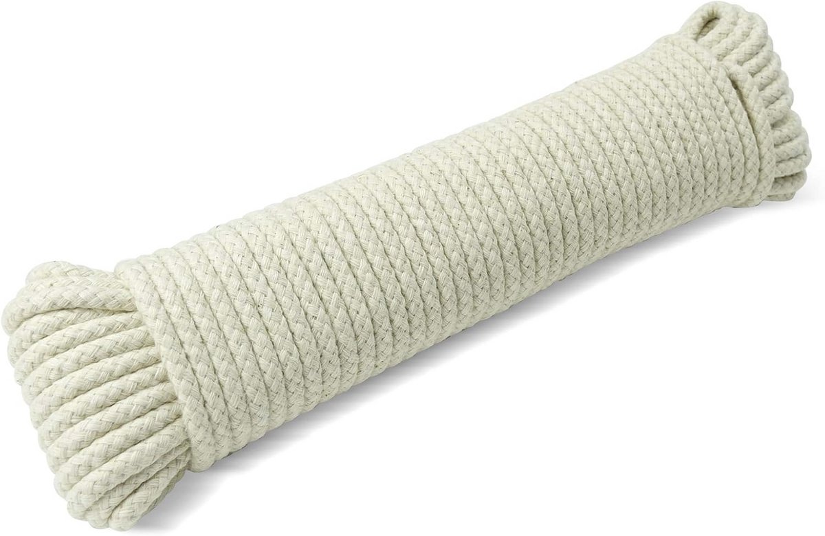 Waslijn Touw Outdoor Kledinglijn Multifunctioneel Gevlochten Katoen 4mm (20M)
