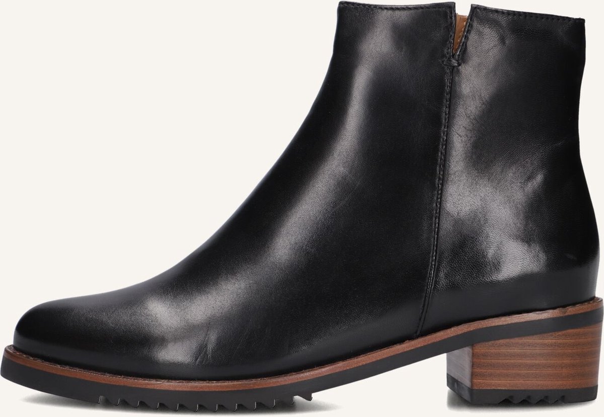 EVERYBODY Belport Enkellaarsjes - Enkelboots met rits - Dames - Zwart - Maat 35