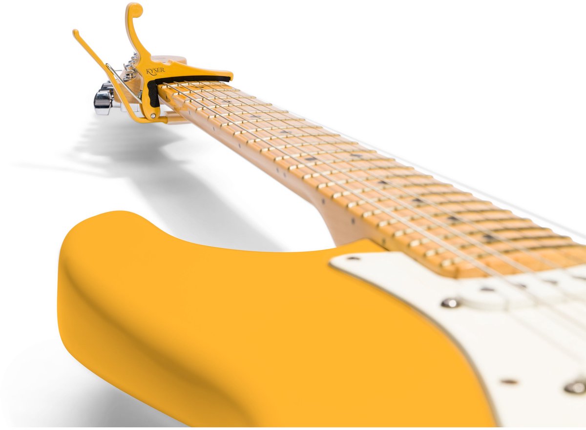 Kyser x Fender Quick-Change Electric Capo Butterscotch Blonde capo voor elektrische gitaar