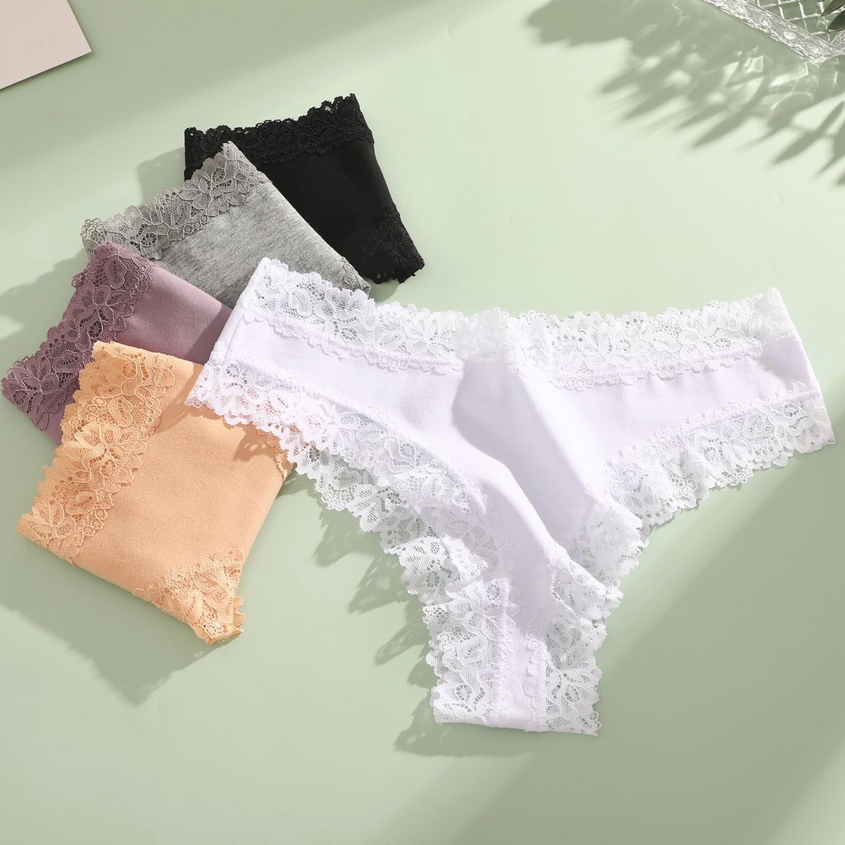 Katoenen Braziliaanse Damesslips - Zacht en Sexy Ondergoed - Multipack van 5 Stuks