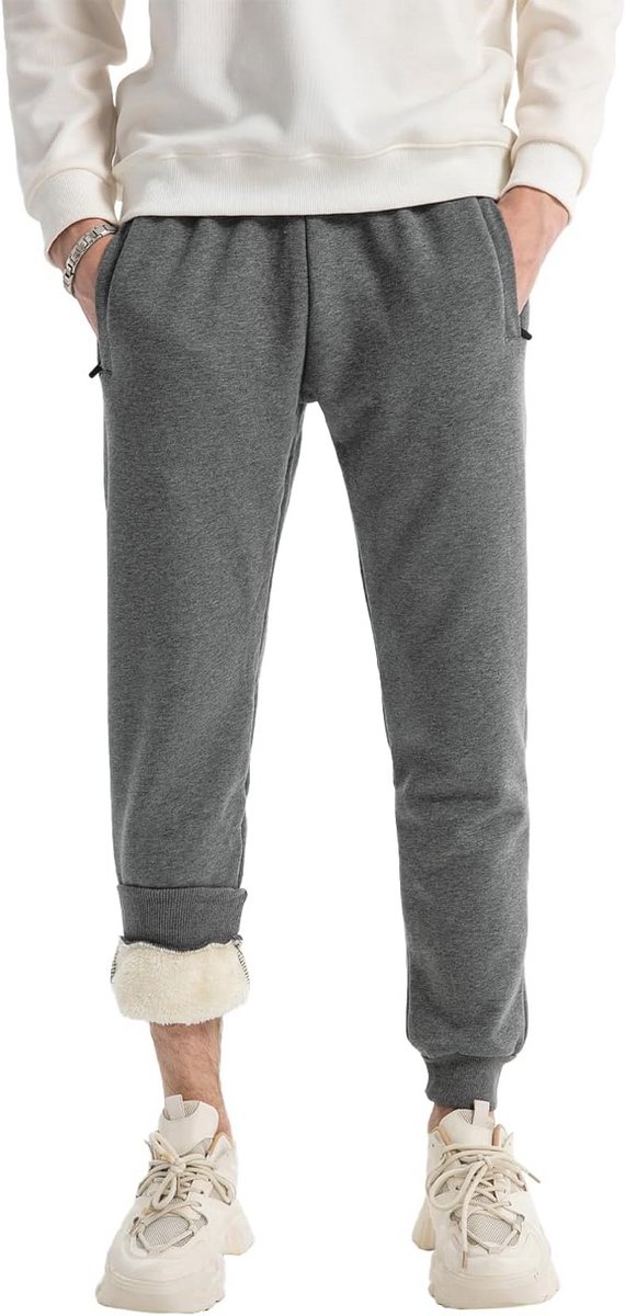 Heren Winter Fleece Joggingbroek met Zakken