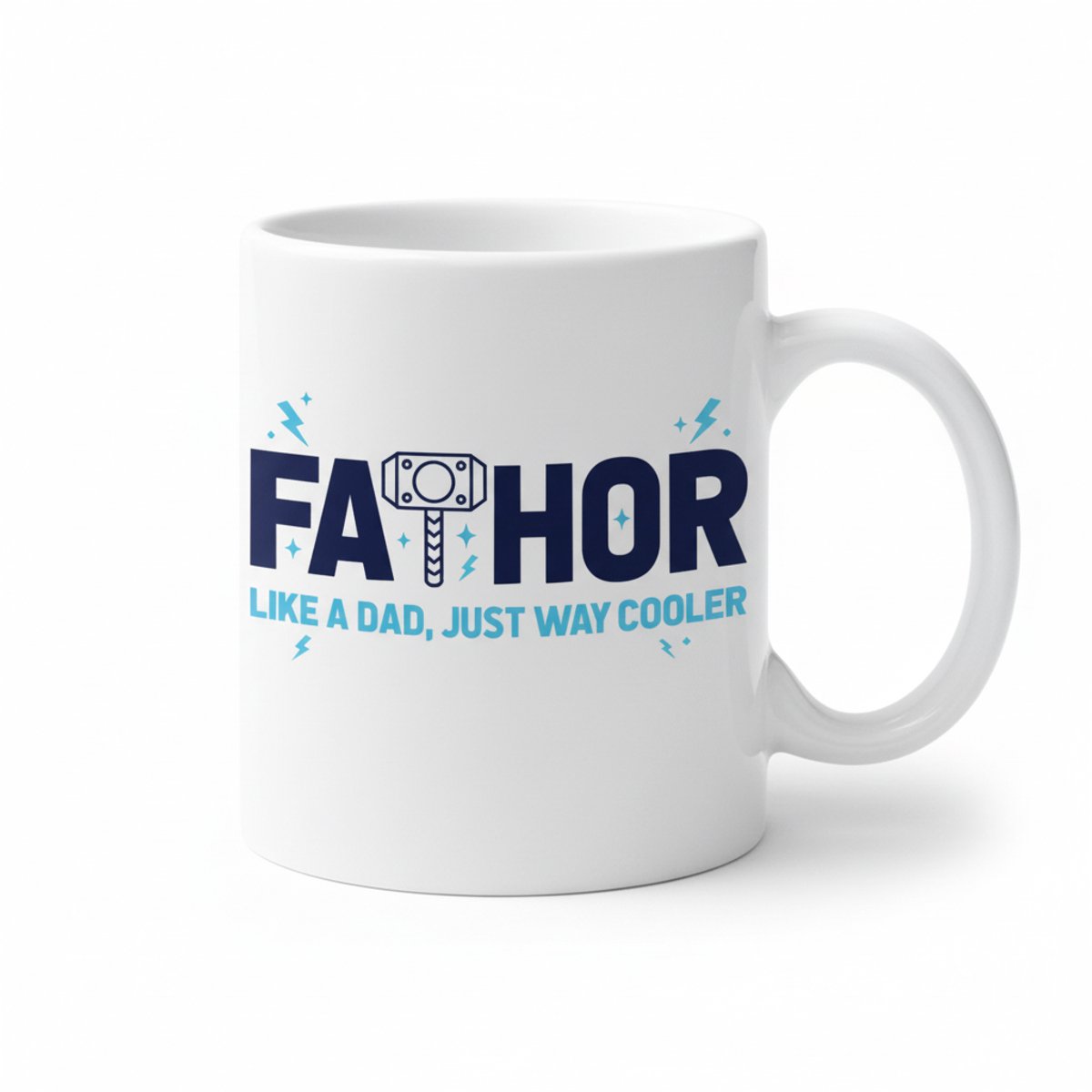 Fathor Vader Mok – Grappige 330 ml Koffiebeker met Hamerdesign, Perfect Cadeau voor Stoere Vaders
