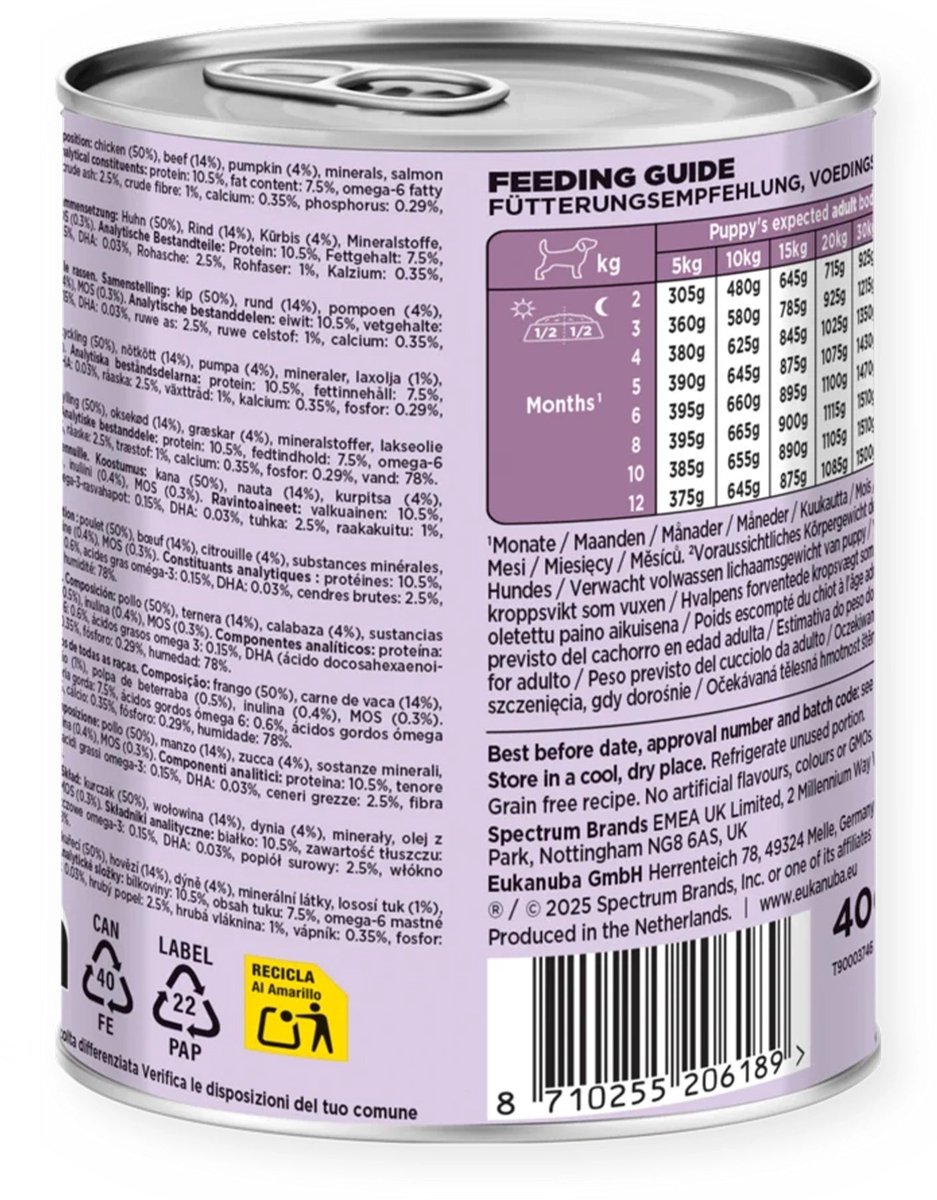 Eukanuba Eukanuba Life Care Dog Hondenvoer Nat Puppy Beef & Pumpkin - 400 gr