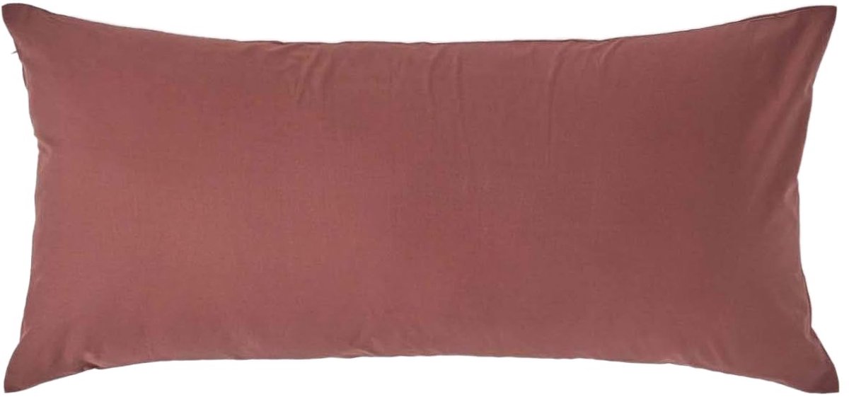 Unyqoos Bruine kussensloop met ritssluiting in 100% Egyptisch katoen voor ultiem comfort