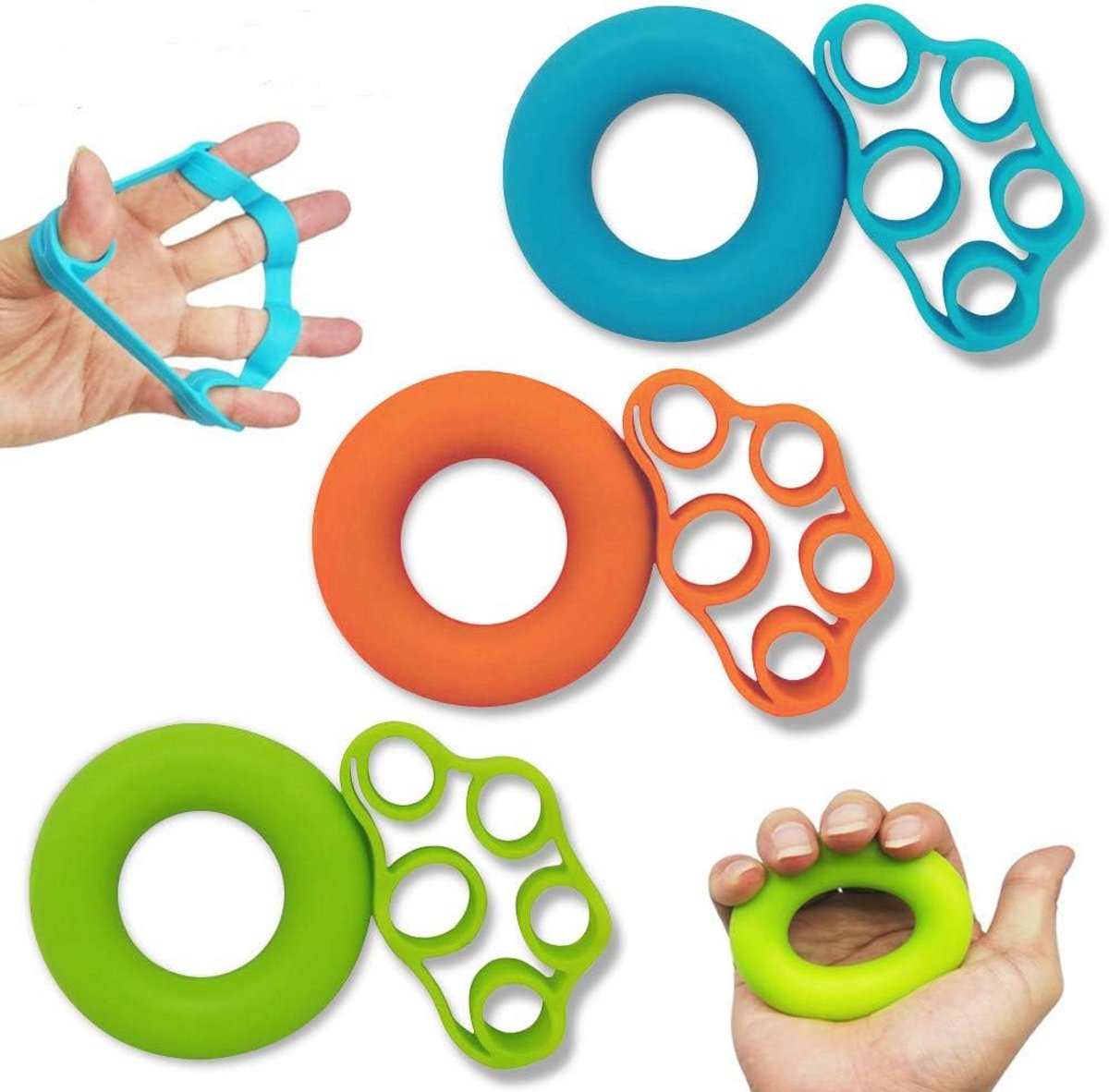 Gripversterker en Vingertrainer voor Onderarmtraining - Set van 6