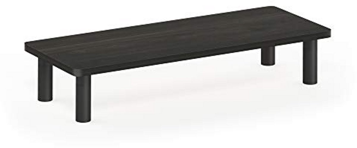 Moderne Monitor Riser Stand in Espresso/Zwart